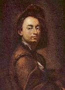 Peter Johannes Brandl Self portrait painting